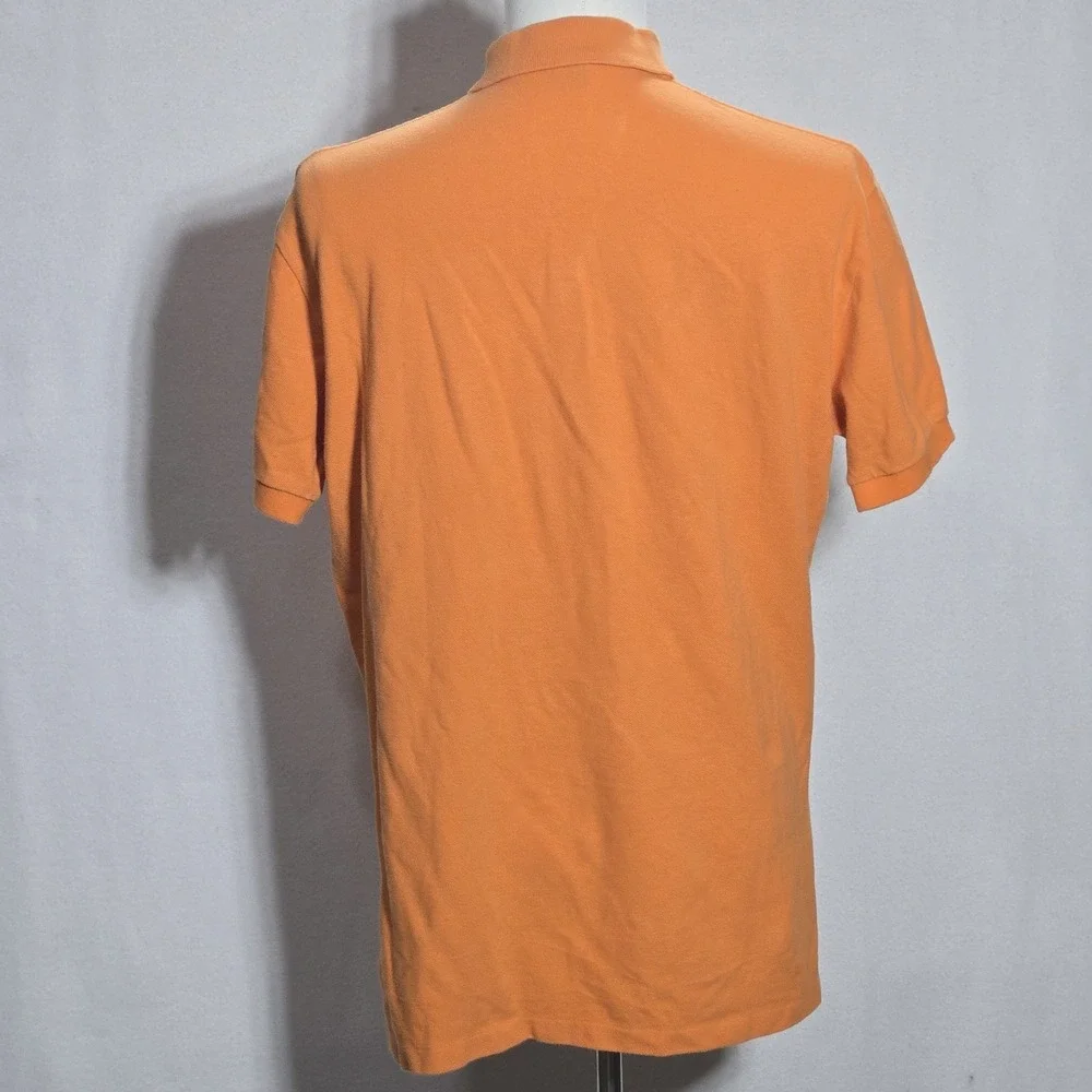 Polo Ralph Lauren Polo Shirt Mens Medium Orange Pony Logo Cotton